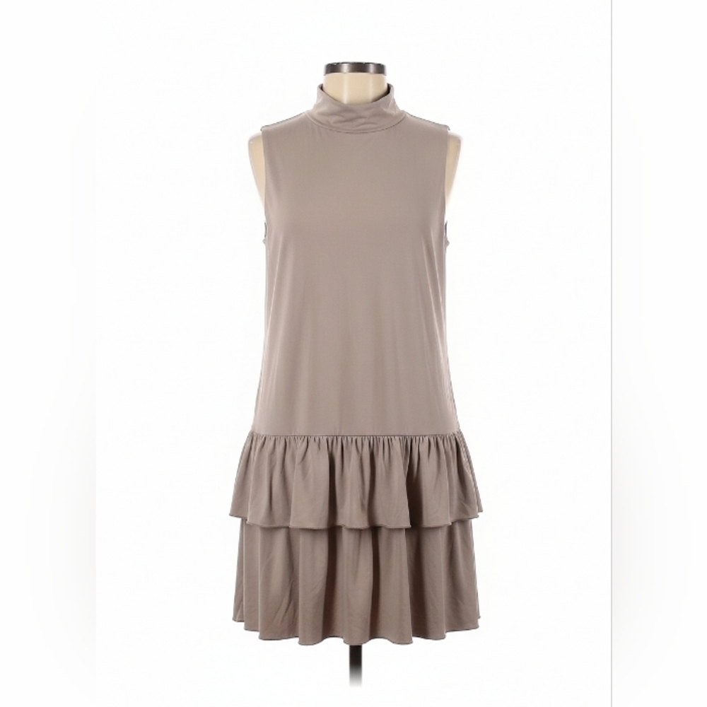 Wild Fable Sleeveless Layered Taupe Dress Size Medium~New With Tags